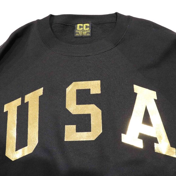 "Collegiate Colors" Men's Black & Gold X-Large Sweatshirt - Picture 8 of 9